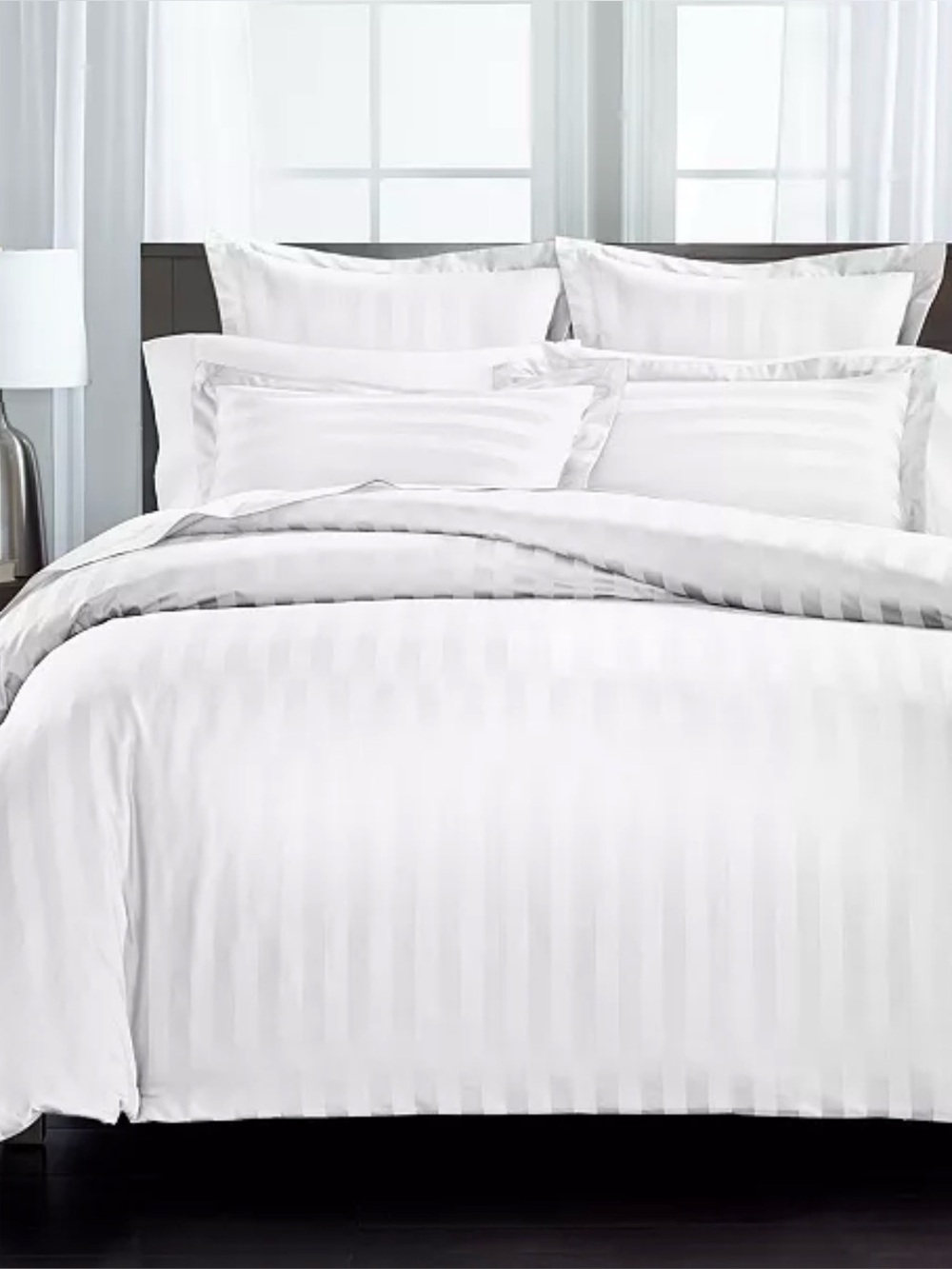 Charter Club Damask  KING 550 TC 100% Cotton 3-Pc. Duvet Cover Quiet Luxury